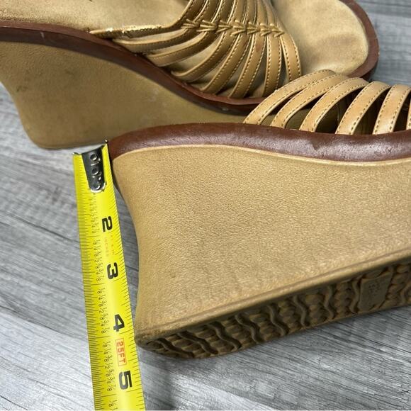 VINTAGE 90s Y2K Platform Chucky Wedge Sandals Shoes Size 8 - Picture 9 of 13